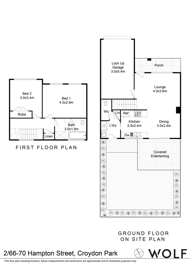 Floorplan of Homely townhouse listing, 2/66-70 Hampton Street, Croydon Park NSW 2133