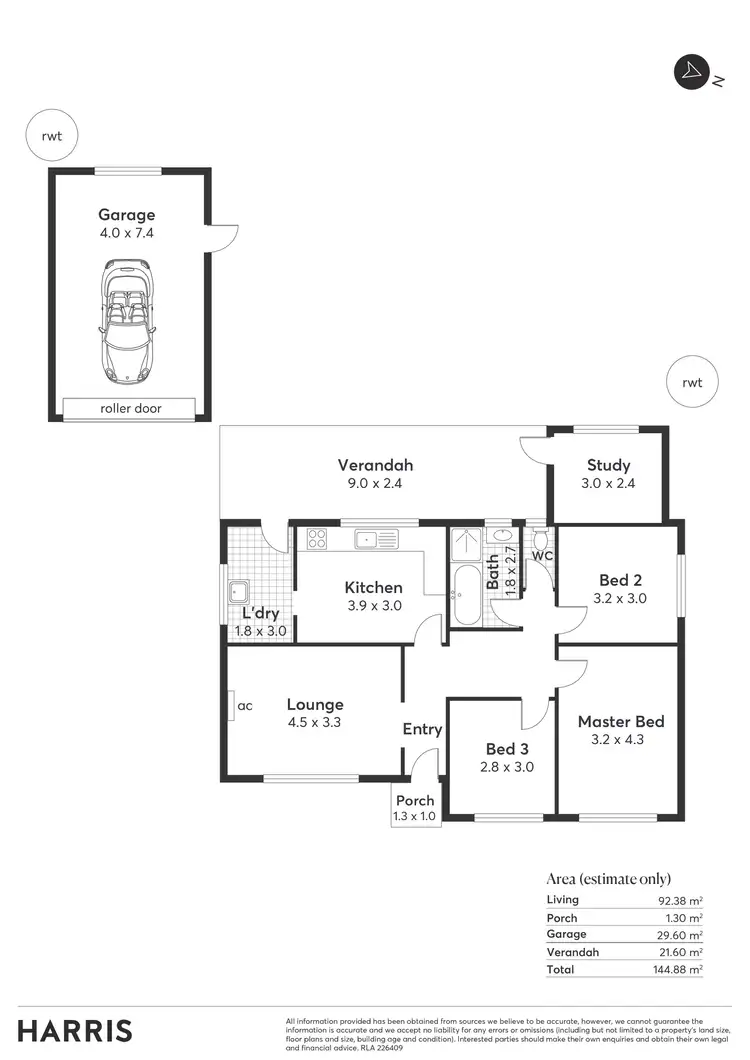 Floorplan of Homely house listing, 46 Thompson Avenue, Salisbury Downs SA 5108