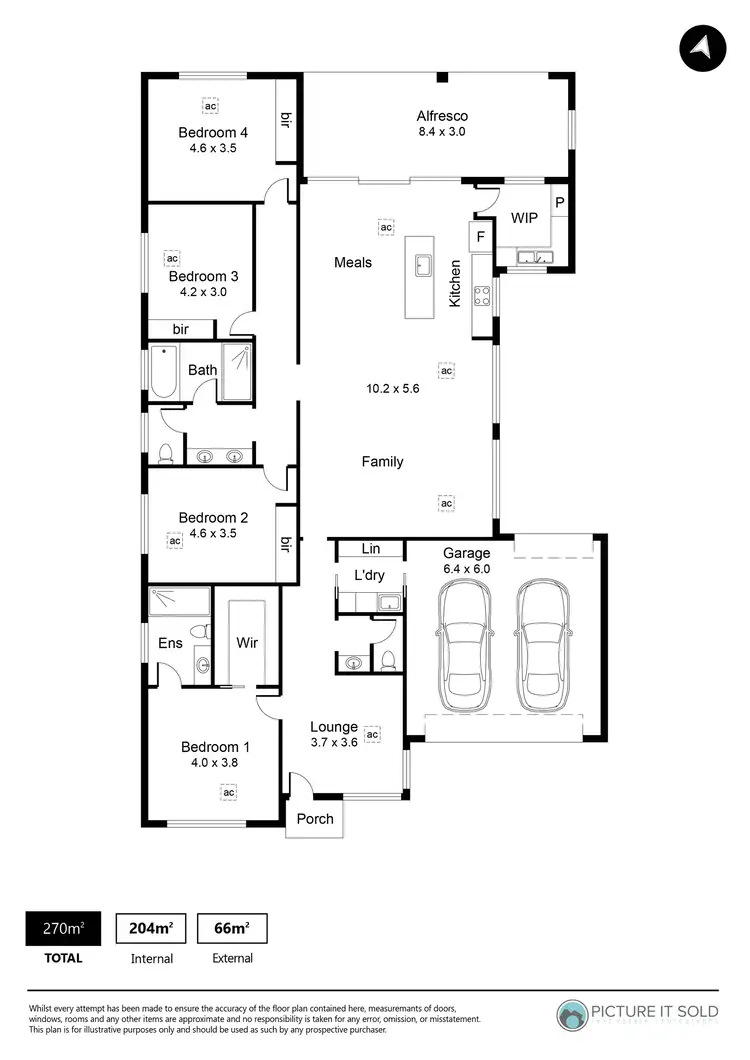 Floorplan of Homely house listing, 42 Germaine Grove, Roseworthy SA 5371