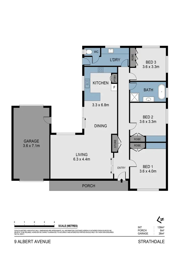 Floorplan of Homely house listing, 9 Albert Avenue, Strathdale VIC 3550