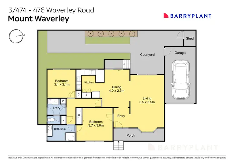 Floorplan of Homely unit listing, 3/474-476 Waverley Road, Mount Waverley VIC 3149