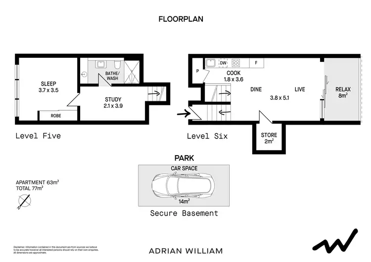 Floorplan of Homely apartment listing, 626/2 Mandible Street, Alexandria NSW 2015