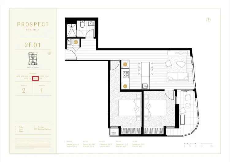 Floorplan of Homely apartment listing, 1403/9-11 Prospect Street, Box Hill VIC 3128