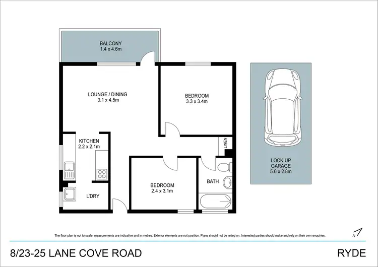 Floorplan of Homely apartment listing, 8/23-25 Lane Cove Road, Ryde NSW 2112