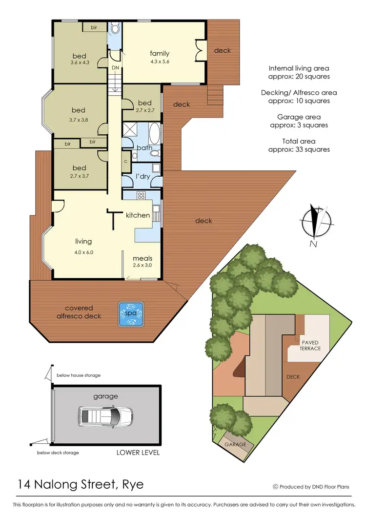 Floorplan of Homely house listing, 14 Nalong Street, Rye VIC 3941