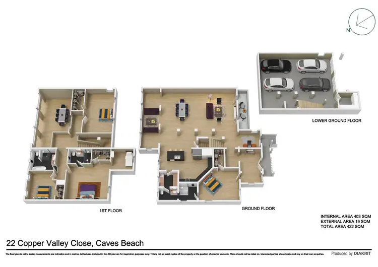 Floorplan of Homely house listing, 22 Copper Valley Close, Caves Beach NSW 2281