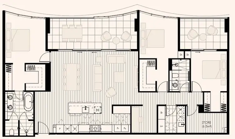 Floorplan of Homely apartment listing, 1301/3 Davilak Street, Como WA 6152