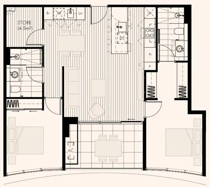 Floorplan of Homely apartment listing, 705/3 Davilak Street, Como WA 6152