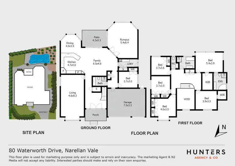 Floorplan of Homely house listing, 80 Waterworth Drive, Narellan Vale NSW 2567