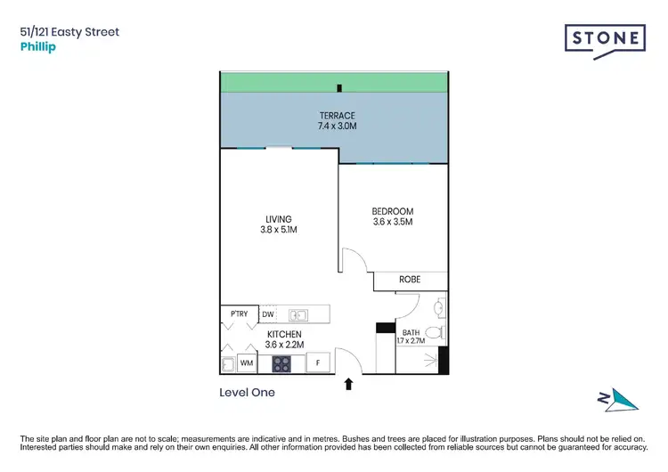 Floorplan of Homely apartment listing, 51/121 Easty Street, Phillip ACT 2606
