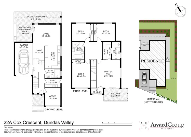 Floorplan of Homely semi-detached listing, 22a Cox Crescent, Dundas Valley NSW 2117