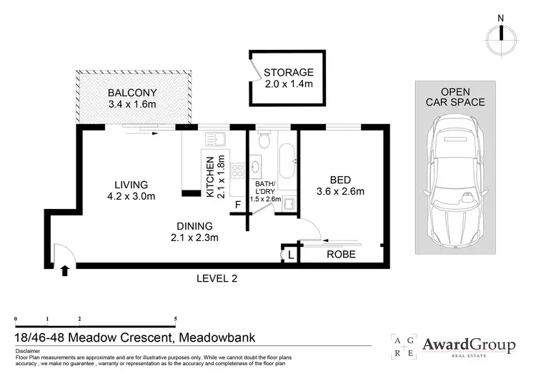 Floorplan of Homely unit listing, 18/46-48 Meadow Crescent, Meadowbank NSW 2114