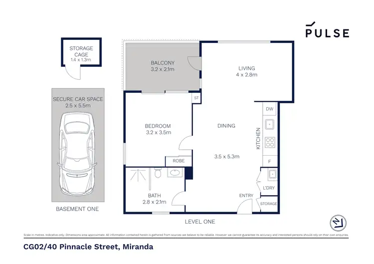 Floorplan of Homely apartment listing, CG02/40 Pinnacle Street, Miranda NSW 2228