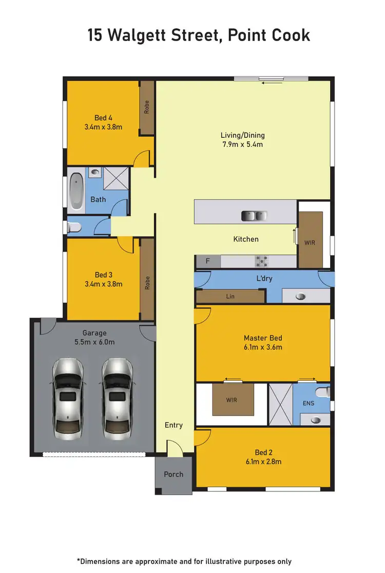 Floorplan of Homely house listing, 15 Walgett Street, Point Cook VIC 3030