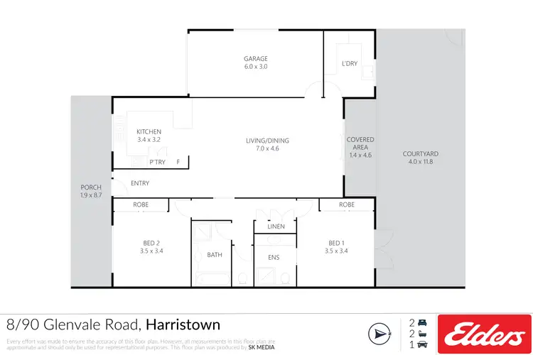 Floorplan of Homely unit listing, 8/90 Glenvale Road, Glenvale QLD 4350