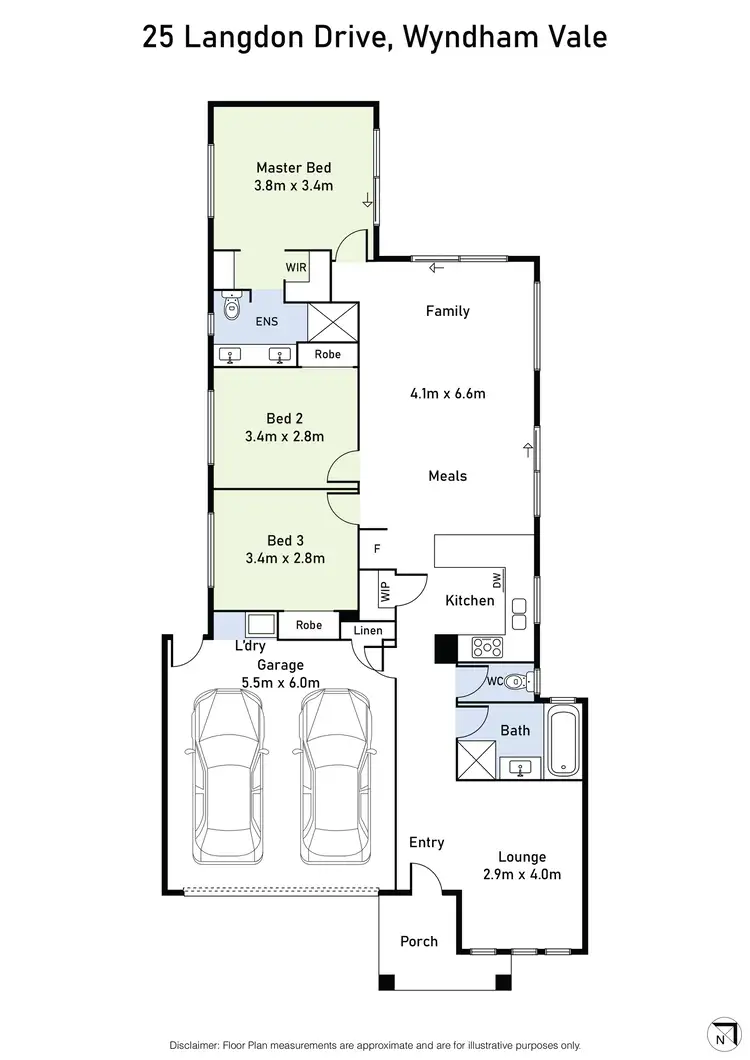 Floorplan of Homely house listing, 25 Langdon Drive, Wyndham Vale VIC 3024
