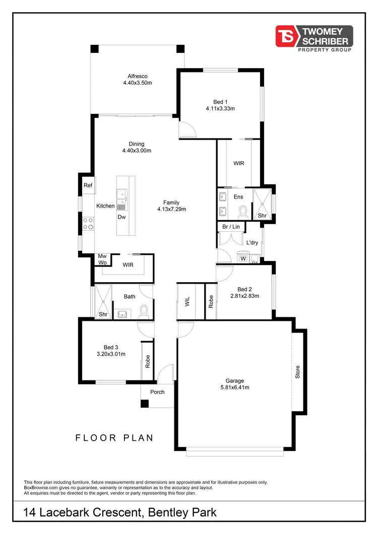 Floorplan of Homely house listing, 14 Lacebark Crescent, Bentley Park QLD 4869