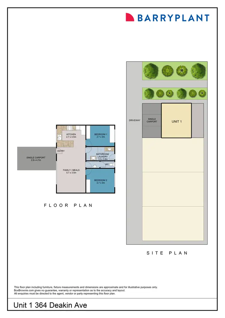 Floorplan of Homely unit listing, 1/364 Deakin Avenue, Mildura VIC 3500