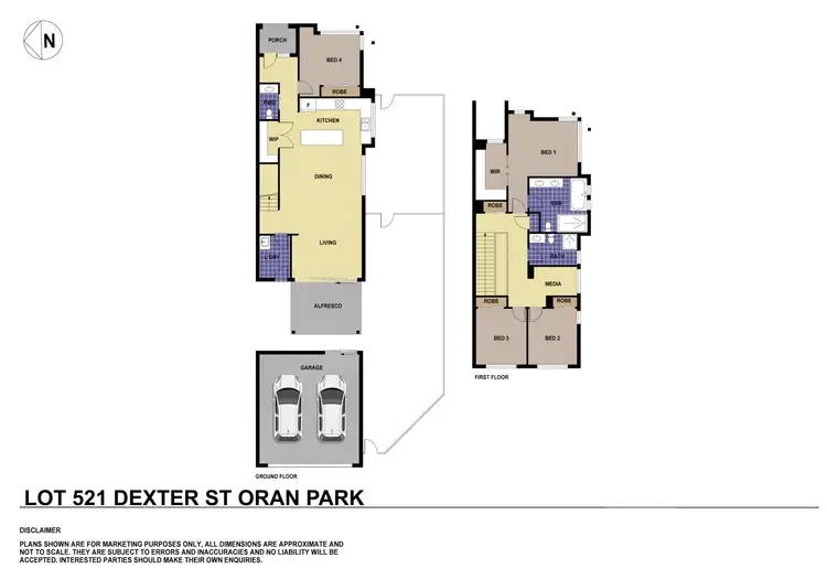 Floorplan of Homely terrace listing, 18 Dexter Street, Oran Park NSW 2570