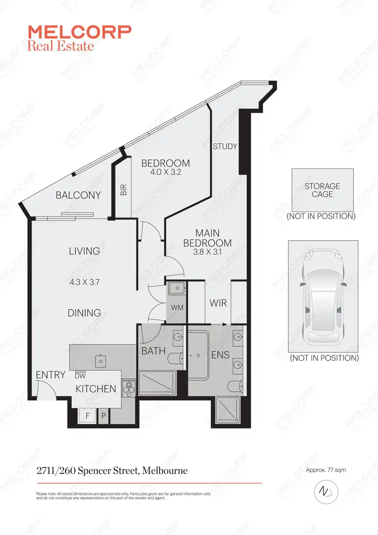 Floorplan of Homely apartment listing, 2711/260 Spencer Street, Melbourne VIC 3000