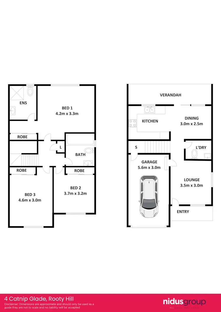 Floorplan of Homely townhouse listing, 4 Catnip Glade, Rooty Hill NSW 2766