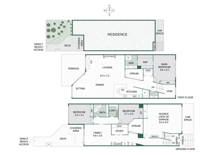 Floorplan of Homely townhouse listing, 14 The Waterfront, Bonbeach VIC 3196