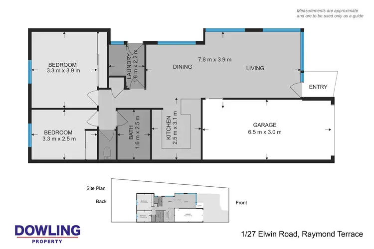 Floorplan of Homely semi-detached listing, 1/27 Elwin Road, Raymond Terrace NSW 2324