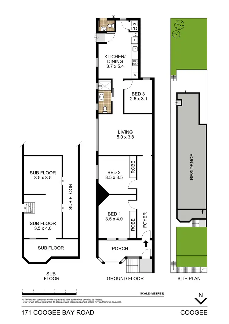 Floorplan of Homely semi-detached listing, 171 Coogee Bay Road, Coogee NSW 2034