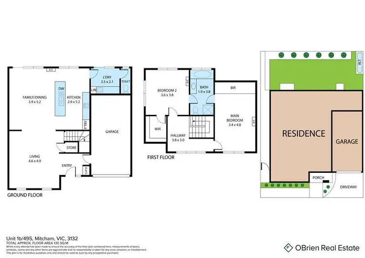 Floorplan of Homely townhouse listing, 1b/495 Mitcham Road, Mitcham VIC 3132