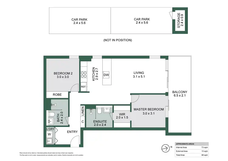 Floorplan of Homely apartment listing, 1406/11 Dangar Street, Wickham NSW 2293