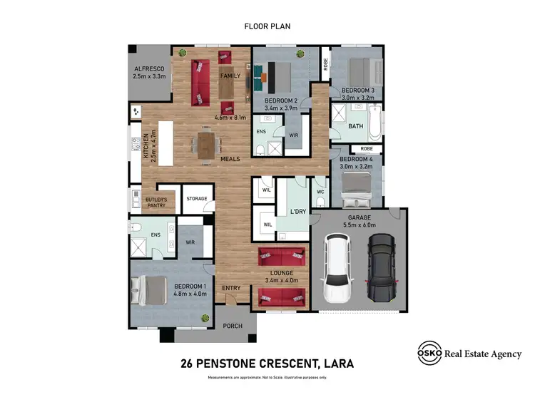 Floorplan of Homely house listing, 26 Penstone Crescent, Lara VIC 3212