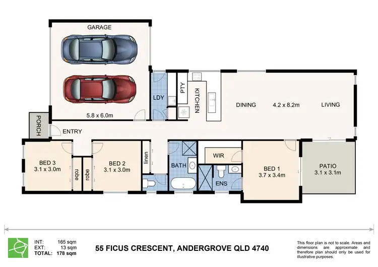 Floorplan of Homely house listing, 55 Ficus Crescent, Andergrove QLD 4740
