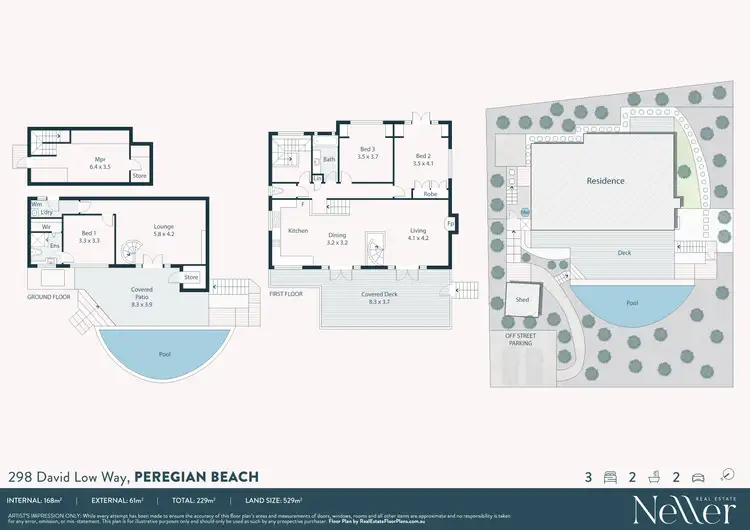 Floorplan of Homely house listing, 298 David Low Way, Peregian Beach QLD 4573