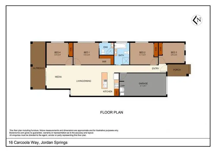 Floorplan of Homely house listing, 16 Carcoola Way, Jordan Springs NSW 2747