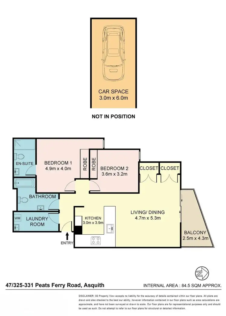 Floorplan of Homely apartment listing, 47/325-331 Peats Ferry Road, Asquith NSW 2077