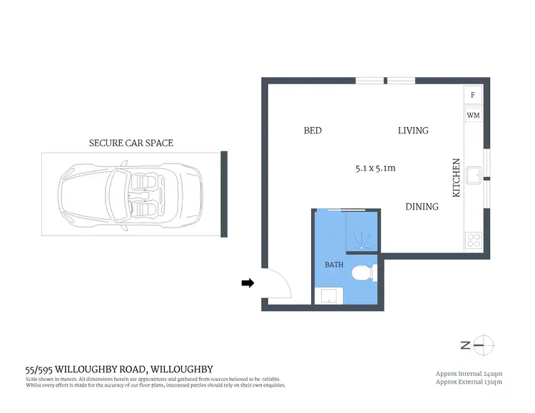 Floorplan of Homely apartment listing, 55/595 Willoughby Road, Willoughby NSW 2068