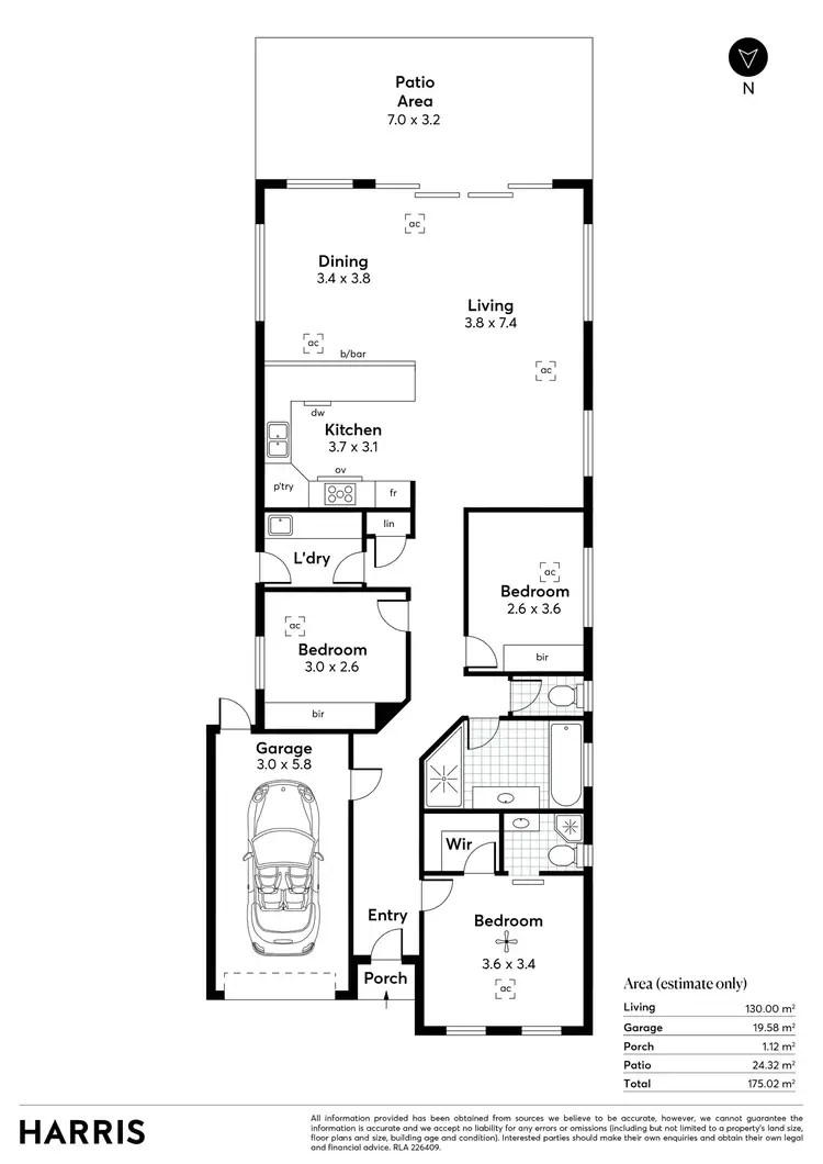 Floorplan of Homely house listing, 1 Kirrawee Drive, Redwood Park SA 5097