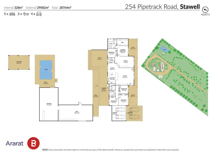 Floorplan of Homely house listing, 254 Pipetrack Road, Stawell VIC 3380