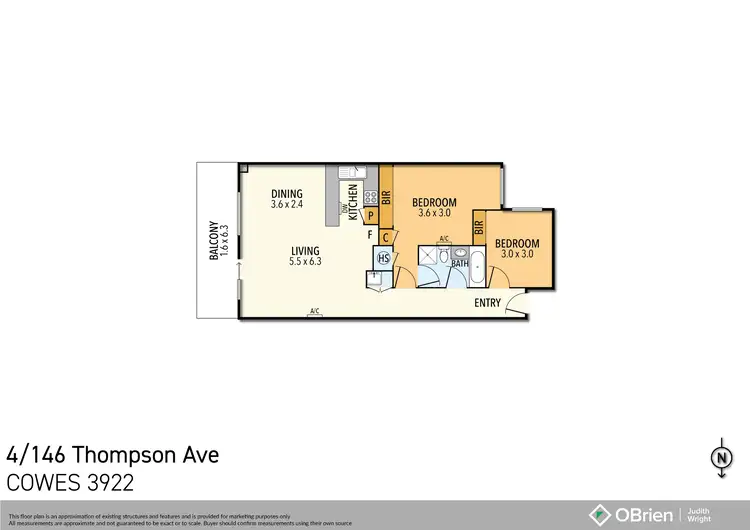 Floorplan of Homely apartment listing, 4/146 Thompson Avenue, Cowes VIC 3922