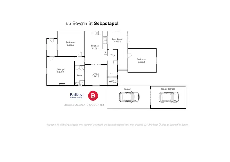 Floorplan of Homely house listing, 53 Beverin Street, Sebastopol VIC 3356