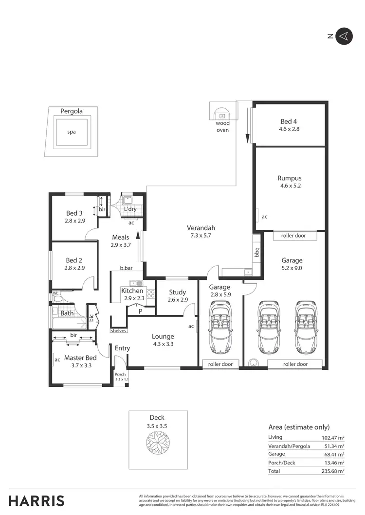 Floorplan of Homely house listing, 3 Newman Avenue, Paralowie SA 5108