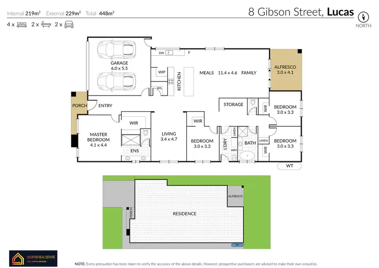Floorplan of Homely house listing, 8 Gibson Street, Lucas VIC 3350