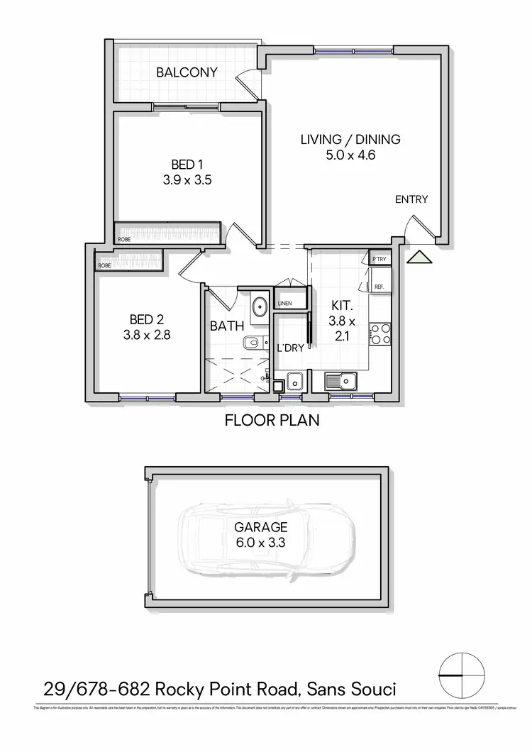 Floorplan of Homely apartment listing, 29/678 Rocky Point Road, Sans Souci NSW 2219