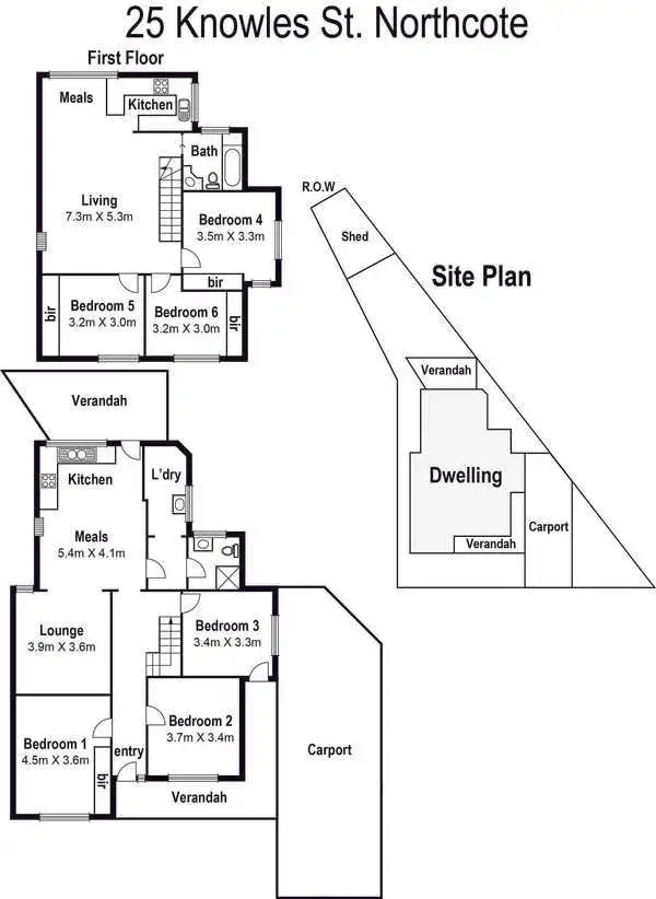 Floorplan of Homely house listing, 25 Knowles Street, Northcote VIC 3070