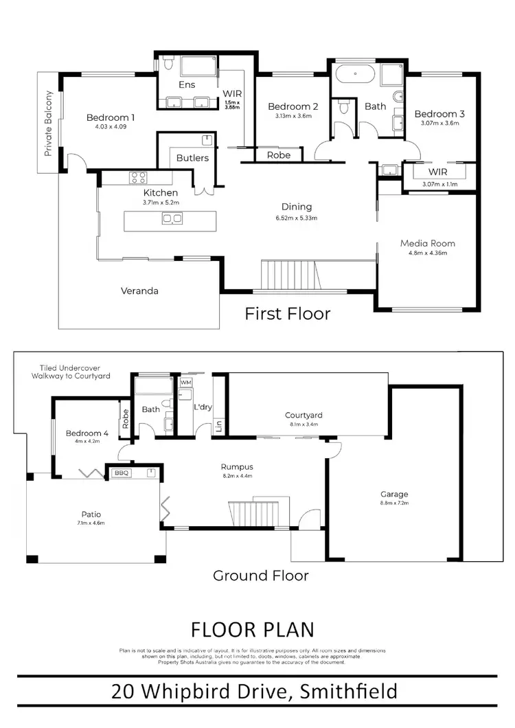 Floorplan of Homely house listing, 20 Whipbird Drive, Smithfield QLD 4878