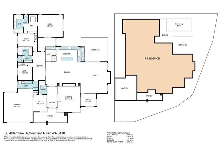 Floorplan of Homely house listing, 36 Aldenham Drive, Southern River WA 6110