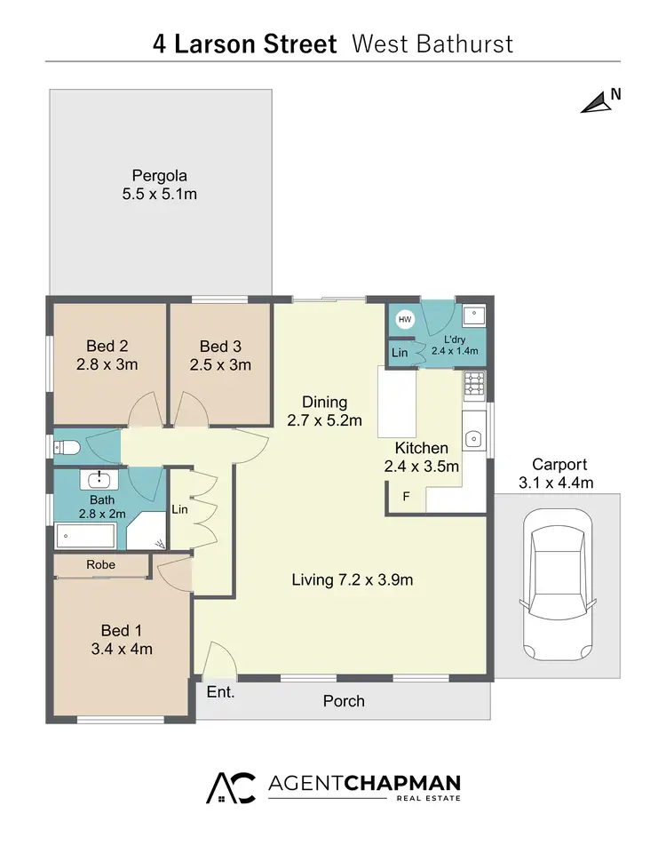 Floorplan of Homely house listing, 4 Larson Street, West Bathurst NSW 2795