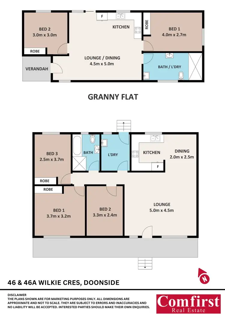 Floorplan of Homely house listing, 46 & 46a Wilkie Crescent, Doonside NSW 2767