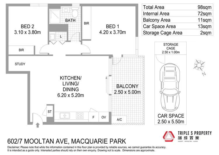 Floorplan of Homely apartment listing, 602/7 Mooltan Avenue, Macquarie Park NSW 2113