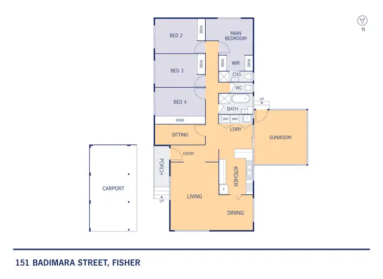 Floorplan of Homely house listing, 151 Badimara Street, Fisher ACT 2611